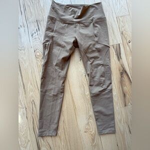 Calia Women’s Tan leggings with zipper pocket, size Large